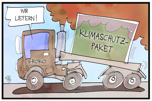 Cartoon: Klimaschutzpaket (medium) by Kostas Koufogiorgos tagged karikatur,koufogiorgos,illustration,cartoon,klima,klimaschutzpaket,abgas,umwelt,erderwärmung,koalition,groko,karikatur,koufogiorgos,illustration,cartoon,klima,klimaschutzpaket,abgas,umwelt,erderwärmung,koalition,groko