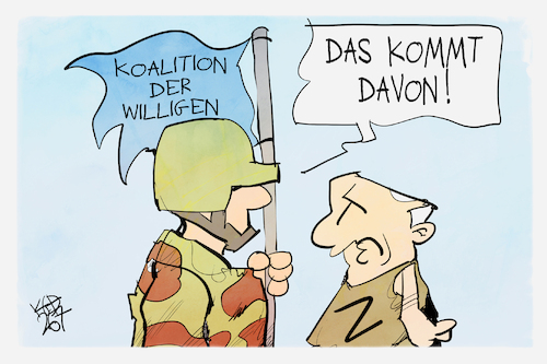 Cartoon: Koalition der Willigen (medium) by Kostas Koufogiorgos tagged karikatur,koufogiorgos,koalition,putin,krieg,russland,karikatur,koufogiorgos,koalition,putin,krieg,russland