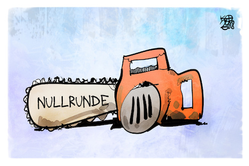 Cartoon: Nullrunde beim Bürgergeld (medium) by Kostas Koufogiorgos tagged karikatur,koufogiorgos,nullrunde,kettensäge,sozialstaat,bürgergeld,karikatur,koufogiorgos,nullrunde,kettensäge,sozialstaat,bürgergeld