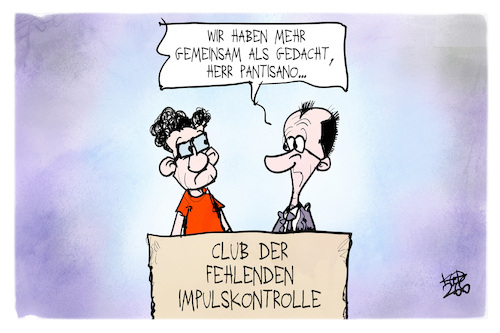 Cartoon: Pantisano (medium) by Kostas Koufogiorgos tagged karikatur,koufogiorgos,pantisano,merz,impulskontrolle,gemeinsamkeit,linke,cdu,karikatur,koufogiorgos,pantisano,merz,impulskontrolle,gemeinsamkeit,linke,cdu