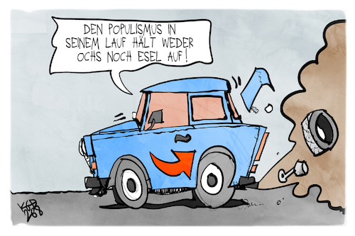 Cartoon: Populismus (medium) by Kostas Koufogiorgos tagged karikatur,koufogiorgos,afd,populismus,ddr,ostalgie,zitat,karikatur,koufogiorgos,afd,populismus,ddr,ostalgie,zitat