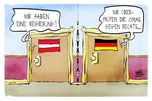 Cartoon: Prioritäten (medium) by Kostas Koufogiorgos tagged karikatur,koufogiorgos,ngo,österreich,tür,priorität,oma,rechts,regierung,karikatur,koufogiorgos,ngo,österreich,tür,priorität,oma,rechts,regierung