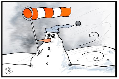 Cartoon: Schneeverwehungen (medium) by Kostas Koufogiorgos tagged karikatur,koufogiorgos,illustration,cartoon,schneemann,wind,sturm,schneeverwehungen,windsack,winter,schnee,wetter,karikatur,koufogiorgos,illustration,cartoon,schneemann,wind,sturm,schneeverwehungen,windsack,winter,schnee,wetter