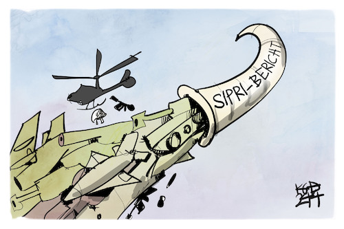 Cartoon: SIPRI-Bericht (medium) by Kostas Koufogiorgos tagged karikatur,koufogiorgos,sipri,waffen,waffenhandel,füllhorn,karikatur,koufogiorgos,sipri,waffen,waffenhandel,füllhorn