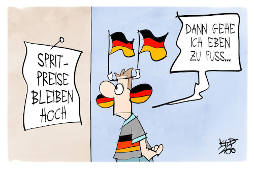 Cartoon: Spritpreise bleiben hoch (medium) by Kostas Koufogiorgos tagged karikatur,koufogiorgos,spritpreis,fußball,fan,benzin,karikatur,koufogiorgos,spritpreis,fußball,fan,benzin