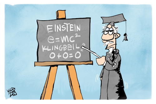 Cartoon: Steuerreform (medium) by Kostas Koufogiorgos tagged karikatur,koufogiorgos,steuerreform,klingbeil,einstein,formel,null,finanzen,karikatur,koufogiorgos,steuerreform,klingbeil,einstein,formel,null,finanzen
