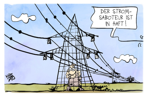 Cartoon: Strom-Sabotage (medium) by Kostas Koufogiorgos tagged karikatur,koufogiorgos,strom,sabotage,terrorismus,extremismus,karikatur,koufogiorgos,strom,sabotage,terrorismus,extremismus