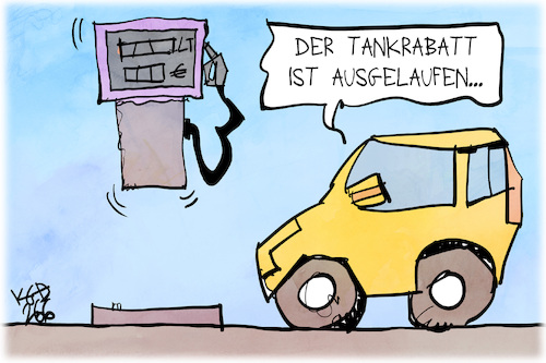 Cartoon: Tankrabatt (medium) by Kostas Koufogiorgos tagged karikatur,koufogiorgos,tankrabatt,zapfsaeule,karikatur,koufogiorgos,tankrabatt,zapfsaeule
