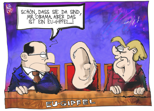 Cartoon: US-Spionage beim EU-Gipfel (medium) by Kostas Koufogiorgos tagged usa,prism,nsa,snowden,merkel,hollande,europa,eu,gipfel,spionage,karikatur,koufogiorgos,usa,prism,nsa,snowden,merkel,hollande,europa,eu,gipfel,spionage,karikatur,koufogiorgos