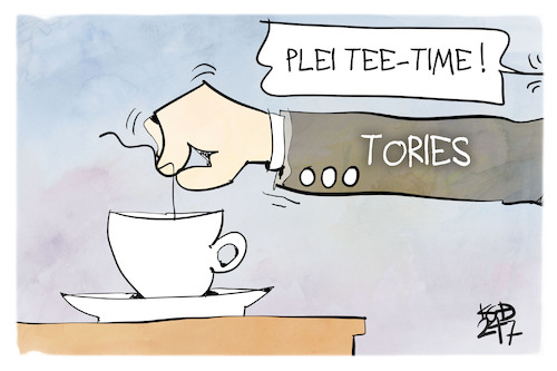 Cartoon: Wahl UK (medium) by Kostas Koufogiorgos tagged karikatur,koufogiorgos,tee,tea,time,tories,wahl,pleite,uk,demokratie,karikatur,koufogiorgos,tee,tea,time,tories,wahl,pleite,uk,demokratie