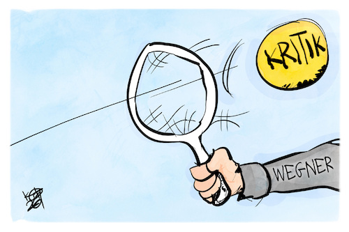 Cartoon: Wegner spielt Tennis (medium) by Kostas Koufogiorgos tagged karikatur,koufogiorgos,wegner,berlin,tennis,stromausfall,karikatur,koufogiorgos,wegner,berlin,tennis,stromausfall