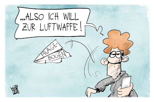 Cartoon: Wehrerfassungs-Fragebogen (medium) by Kostas Koufogiorgos tagged karikatur,koufogiorgos,wehrdienst,fragebogen,wehrerfassung,papierflieger,luftwaffe,bundeswehr,karikatur,koufogiorgos,wehrdienst,fragebogen,wehrerfassung,papierflieger,luftwaffe,bundeswehr