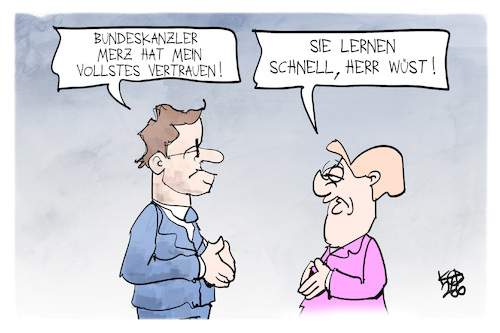 Wüst lernt von Merkel