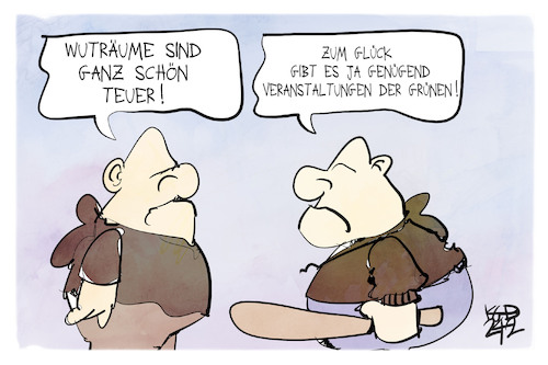 Cartoon: Wut auf die Grünen (medium) by Kostas Koufogiorgos tagged karikatur,koufogiorgos,wutraum,grüne,veranstaltung,gewalt,karikatur,koufogiorgos,wutraum,grüne,veranstaltung,gewalt