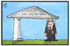 Cartoon: 10 Jahre Merkel (small) by Kostas Koufogiorgos tagged karikatur,koufogiorgos,illustration,cartoon,merkel,cdu,spd,stütze,säule,gewicht,bundeskanzlerin,deutschland,jubiläum,partei,politik