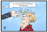 Cartoon: 10 Jahre Merkel (small) by Kostas Koufogiorgos tagged karikatur,koufogiorgos,illustration,cartoon,obergrenze,merkel,csu,krönung,ehrung,kanzlerschaft,zaun,grenze,flüchtlingspolitik