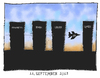 Cartoon: 11. September 2013 (small) by Kostas Koufogiorgos tagged 911,september,11,wtc,terrorismus,usa,krieg,irak,afghanistan,libyen,syrien,flugzeug,karikatur,koufogiorgos