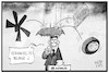 Cartoon: A400M (small) by Kostas Koufogiorgos tagged karikatur,koufogiorgos,illustration,cartoon,airbus,a400m,transportflugzeug,pannenflieger,bilanz,unternehmen,wirtschaft,flugzeug