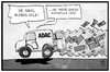 Cartoon: ADAC (small) by Kostas Koufogiorgos tagged karikatur,koufogiorgos,illustration,cartoon,adac,automobil,club,auto,geld,millionen,verlein,verlust,engel,gelb