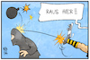Cartoon: Anschlag auf BVB (small) by Kostas Koufogiorgos tagged karikatur,koufogiorgos,illustration,cartoon,bvb,anschlag,terrorismus,fussball,bombe,terrorist,dortmund