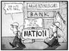 Cartoon: Argentinien (small) by Kostas Koufogiorgos tagged karikatur,koufogiorgos,cartoon,illustration,bank,staat,staatspleite,rettung,wirtschaft,politik,trick,arbeiter,argentinien,geld