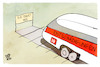 Cartoon: Bahn (small) by Kostas Koufogiorgos tagged karikatur,koufogiorgos,bahn,zug,entsschädigung,recht,kunde,verbraucher,mobilität