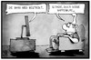 Cartoon: Bahnstreik (small) by Kostas Koufogiorgos tagged karikatur,koufogiorgos,illustration,cartoon,bahn,streik,gdl,gewerkschaft,waffenstillstand,arbeitskampf,fernseher,verkehr,politik,michel