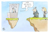 Cartoon: Bankenkrise (small) by Kostas Koufogiorgos tagged karikatur,koufogiorgos,bank,absturz,bankenkrise,credit,suisse,kunde
