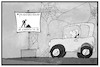 Cartoon: Baustelle Sondierung (small) by Kostas Koufogiorgos tagged karikatur,koufogiorgos,illustration,cartoon,sondierung,baustelle,brocken,steine,steinig,regierungsbildung,demokratie,partei,auto,vollbremsung,bremsen,hindernis
