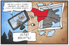 Cartoon: Berichterstattung zu 4U 9525 (small) by Kostas Koufogiorgos tagged karikatur,koufogiorgos,illustration,cartoon,germanwings,4u9525,flugzeug,pilot,wartung,technik,fernseher,nachrichten,berichterstattung,fenster,spekulation