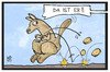 Cartoon: Bitcoin (small) by Kostas Koufogiorgos tagged karikatur,koufogiorgos,illustration,cartoon,bitcoin,erfinder,satoshi,nakamoto,craig,wright,währung,internet,wirtschaft,känguru,enttarnung,australien