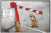 Cartoon: BND und NSA (small) by Kostas Koufogiorgos tagged karikatur,koufogiorgos,illustration,cartoon,bnd,nsa,schranke,beschränkung,einschränkung,geheimdienst,agent,spionage,nachrichtendienst,zusammenarbeit,kooperation,politik