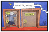Cartoon: Brexit (small) by Kostas Koufogiorgos tagged karikatur,koufogiorgos,illustration,cartoon,brexit,uk,königreich,may,premierministerin,tür,parlament,gerichtsurteil,eu,austritt
