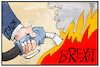 Cartoon: Brexit (small) by Kostas Koufogiorgos tagged karikatur,koufogiorgos,illustration,cartoon,brexit,tusk,benzin,feuer,anheizen,debatte,kritik,eu,austritt,europa