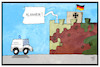 Cartoon: Bundeswehr-Doping (small) by Kostas Koufogiorgos tagged karikatur,koufogiorgos,illustration,cartoon,bundeswehr,aufputschmittel,doping,kontrolle,armee,militär,alarm,kaserne,medikamente