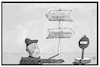 Cartoon: Bundeswehr (small) by Kostas Koufogiorgos tagged karikatur,koufogiorgos,illustration,cartoon,bundeswehr,inspektor,rüstung,panne,haltung,skandal,militär,aufklärung