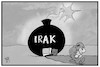 Cartoon: Bundeswehr im Irak (small) by Kostas Koufogiorgos tagged karikatur,koufogiorgos,illustration,cartoon,bundeswehr,bombe,irak,militär,soldaten,krieg,konflikt