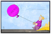 Cartoon: CDU-Euphorie (small) by Kostas Koufogiorgos tagged karikatur,koufogiorgos,illustration,cartoon,nrw,euphorie,merkel,cdu,ballon,abheben,bremsen,partei,politik,landtagswahl