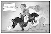Cartoon: CDU-Rodeo (small) by Kostas Koufogiorgos tagged karikatur,koufogiorgos,illustration,cartoon,cdu,akk,kramp,karrenbauer,rodeo,reiten,vorsitz,partei