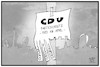 Cartoon: CDU-Vorsitz (small) by Kostas Koufogiorgos tagged karikatur,koufogiorgos,illustration,cartoon,cdu,vorsitz,kampkandidatur,kampfabstimmung,anzeige,partei,christdemokraten
