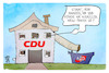 Cartoon: CDU gegen Maaßen (small) by Kostas Koufogiorgos tagged karikatur,koufogiorgos,maassen,cdu,afd,aufräumen,müll,partei