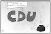 Cartoon: CDU und Blackrock (small) by Kostas Koufogiorgos tagged karikatur,koufogiorgos,illustration,cartoon,cdu,vorsitz,merz,scheitern,blackrock,wirtschaft,stein,demokratie,partei,christdemokraten