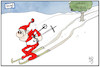 Cartoon: Corona-Prozess (small) by Kostas Koufogiorgos tagged karikatur,koufogiorgos,illustration,cartoon,ischgl,corona,ski,klage,prozess