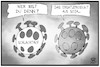 Cartoon: Corona im Schlachthof (small) by Kostas Koufogiorgos tagged karikatur,koufogiorgos,illustration,cartoon,corona,covid,virus,schlachthof,fleisch,tofu,soja