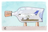 Cartoon: Das Flaschenflugzeug (small) by Kostas Koufogiorgos tagged karikatur,koufogiorgos,flughafen,streik,verdi,flugchaos,flasche,flugzeug