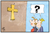 Cartoon: Das Kreuz mit den Bayern (small) by Kostas Koufogiorgos tagged karikatur,koufogiorgos,illustration,cartoon,kreuz,bayern,csu,wahlkampf,religion,religionsfreiheit