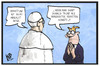 Cartoon: Der Papst verhütet (small) by Kostas Koufogiorgos tagged karikatur,koufogiorgos,illustration,cartoon,trump,papst,verhütung,präsident,kirche,katholiken,verbot