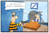 Cartoon: Deutsche Bank (small) by Kostas Koufogiorgos tagged karikatur,koufogiorgos,illustration,cartoon,bank,banküberfall,geld,überweisung,panne,wirtschaft