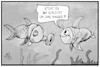 Cartoon: Deutsche Gewässer (small) by Kostas Koufogiorgos tagged karikatur,koufogiorgos,illustration,cartoon,wasser,fluss,qualität,umwelt,verschmutzung,gewässer,fisch,atemmaske,umweltschutz