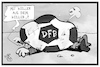 Cartoon: DFB-Präsident Keller (small) by Kostas Koufogiorgos tagged karikatur,koufogiorgos,illustration,cartoon,keller,dfb,fussball,verband,sport